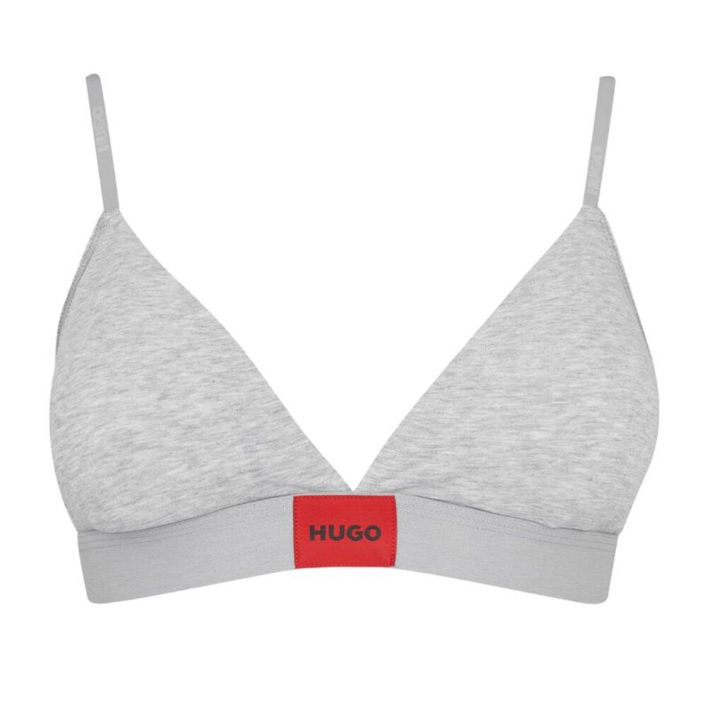 Hugo Womens/Ladies Triangle Cotton Jersey Bra / Medium Grey